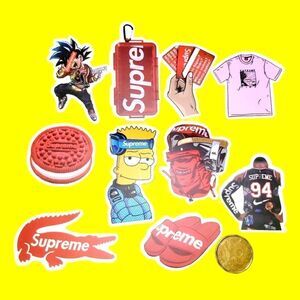 3/$20 brand new 10x waterproof Supreme stickers